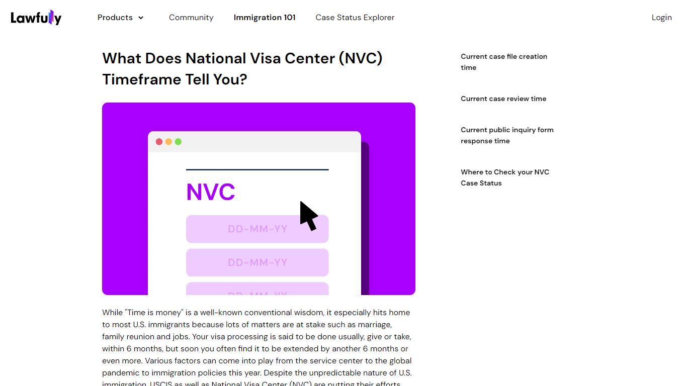What Does National Visa Center (NVC) Timeframe Tell You?