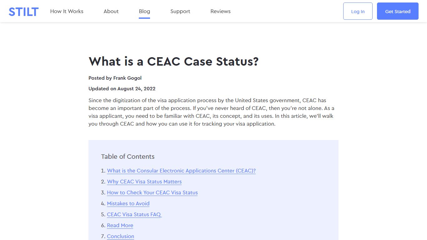 CEAC Case Status and Timeframe in the U.S. [2022] - Stilt Blog